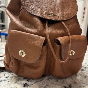 Coach Brown Leather Backpack